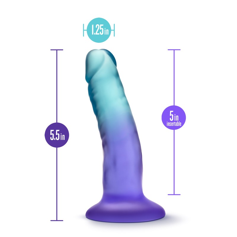 B YOURS MORNING DEW 5 INCH DILDO SAPPHIRE